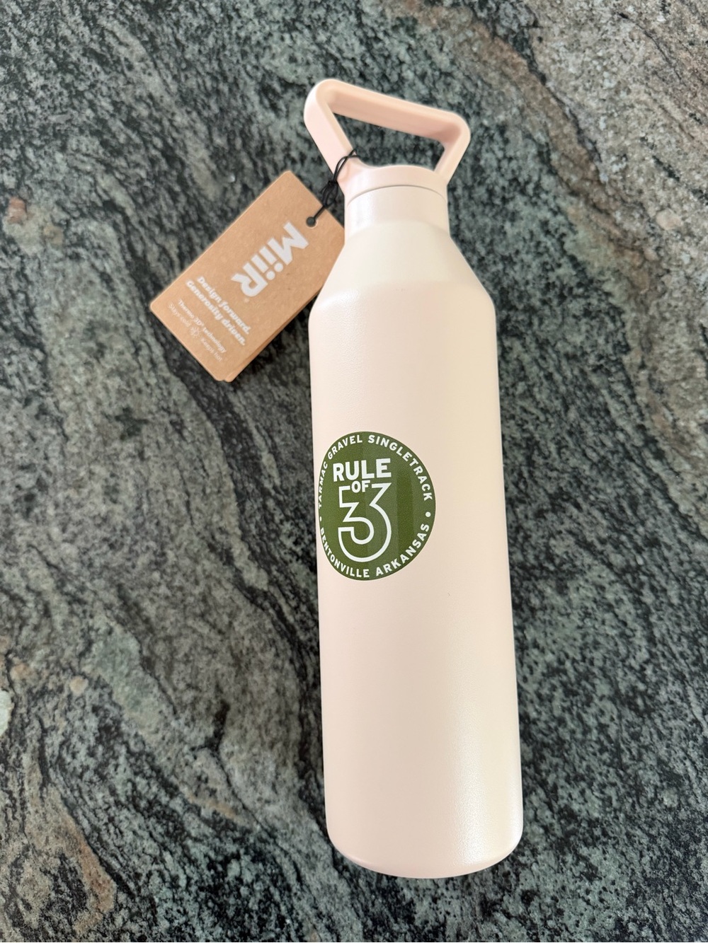 Miir 23 oz Insulated Stainless Steel Bottle “Thousand Hills” (lt pink) Twist Lid